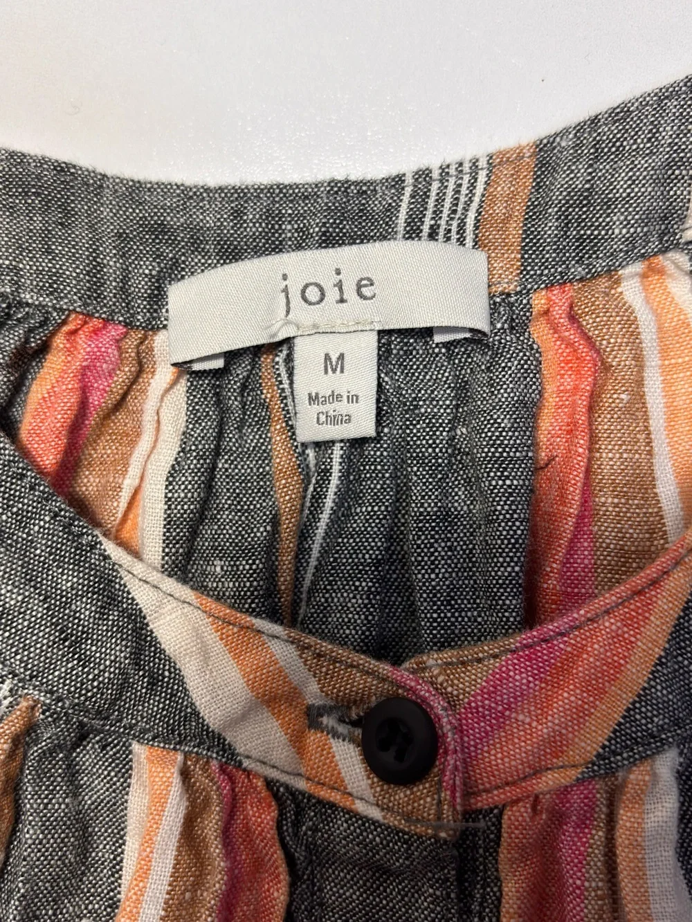 Joie Striped Halter Wide-Leg Jumpsuit 100% Linen